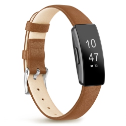 HLD Leather Bands Compatible \w Fitbit Inspire 3 Bands & Inspire 2 & Inspire Hr & Inspire Band for Women Men, Soft Leather Strap Wristbands