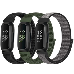 HLD Nylon Sport Loop Band Compatible \w Fitbit Inspire 3/inspire 2/inspire Hr/inspire/fitbit Ace 3/ace 2 for Women Men Kids, Soft Nylon Strap