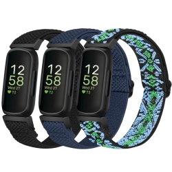 HLD Elastic Nylon Sport Bands for Fitbit Inspire 3/inspire 2/inspire/inspire Hr/ace 3/ace 2 Women Men Kids, Adjustable Stretchy Comfortable Nylon