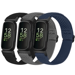 HLD Elastic Nylon Sport Bands for Fitbit Inspire 3/inspire 2/inspire/inspire Hr/ace 3/ace 2 Women Men Kids, Adjustable Stretchy Comfortable Nylon