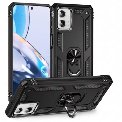 CSMART 【】 Hybrid Magnetic Hard Armor Case With Ring Holder for Motorola Moto G Power 5G 2023 / Moto G 5G 2023 In Black