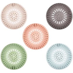 BATTPIT Shower Drain Hair Catcher Covers / Bathtub Strainer Hair Stopper Cover for Bathroom Bathtub And Kitchen Sink (5 Pack)