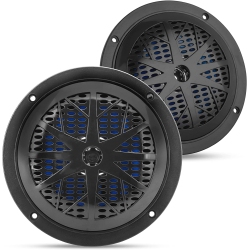 PYLE 5.25 Inch Dual Marine Speakers - 2 Way Waterproof And Weather Resistant Outdoor Audio Stereo Sound System \w 100 Watt Power, Polyprone Cone And