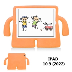 CSMART [Cs] 3D Silicone Shockproof Child Kids Protective Stand Cover Case for Ipad 10Th Gen. / Ipad 11Th Gen. / Air 11" 2024 In Orange