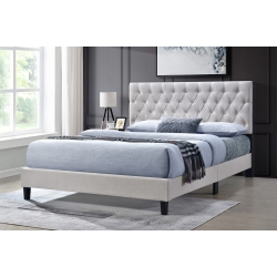 QUEENSONS New York Bed (Queen) (Fabric Beige)