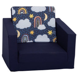 DELSIT Kids Couch for Toddlers - 2 In 1 Convertible Foam Armchair to Lounger, Comfy Flip Out Lounge Chair, Sofa for Children, Made In Europe