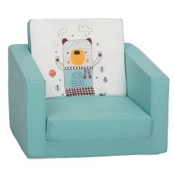 DELSIT Kids Couch for Toddlers - 2 In 1 Convertible Foam Armchair to Lounger, Comfy Flip Out Lounge Chair, Sofa for Children, Made In Europe