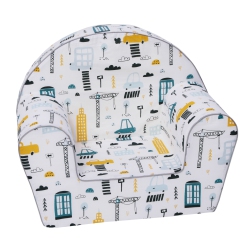 DELSIT Kids Couch for Toddlers - Comfy Armchair for Children, Lightweight Foam Sofa And Reading Chair With Removable Cover, Made In Europe