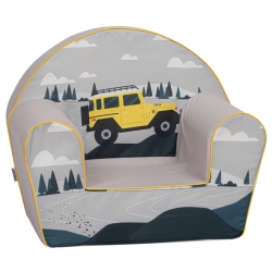 DELSIT Kids Couch for Toddlers - Comfy Armchair for Children, Lightweight Foam Sofa And Reading Chair With Removable Cover, Made In Europe