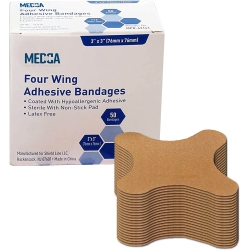 MEDCA Flexible Knuckle Fabric Bandages - 50 Count Box Of Flex Fabric Adhesive Bandages Knuckle Bandages for Finger Care And to Protect Wounds