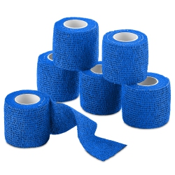 MEDCA 6 Pack, Self Adherent Cohesive Tape - 2” X 5 Yards, Self Adhesive Bandage Rolls & Sports Athletic Wrap for Ankle, Wrist, Knee Sprains And
