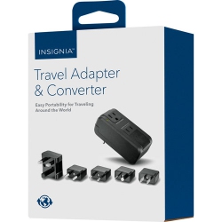 INSIGNIA - Travel Adapter And Converter - In Black