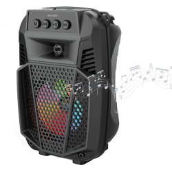 HAUZ Escape - Wireless Bluetooth Speaker, Super Bass With Fm Radio And Backlight In Black