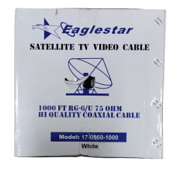 EAGLESTAR Rg6-1000Ft Coaxial Cable In White