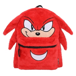BIOWORLD Sonic The Hedgehog Knuckles Reversible 16" Plush Backpack With Quills