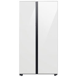 Open Box - Samsung Bespoke 36" 22.6 Cu. Ft. Side-By-Side Refrigerator w/ Water Dispenser (RS23CB760012AA) - White - Scratch & Dent