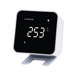 ECOSENSE Eb100W Ecoblu, Home Radon Detector, Captures & Displays Results Every 10 Minutes, Short & Long-Term Continuous Monitoring, Easy to Use