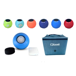 PEEQ Qball Pro Throwable Wireless Microphone System Bundle \w 1 Cover And Uvc Sterilizer' Bag Storage, Perfect for Video Conferencing, Hybrid