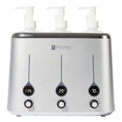 MASTER MASSAGE Gen-Ii 3-Bottle Oil Warmer for Massage Therapy & Personal Use- Quick Oil & Lotion Warmer Heats Up to 140°F- Sleek, Modern Design