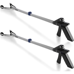 MEDCA Reacher Grabber Tool - (2-Pack) - Gripping Device - Lightweight Durable Folding Claw Extends Arm Reach to 32 Inches Ideal Indoor And Outdoor