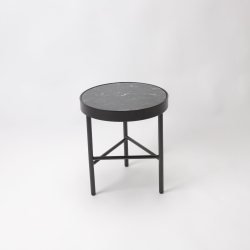GFURN Kali Side Table - Dark Marble Top In Green