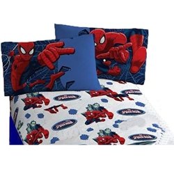 MARVEL Ultimate Spiderman 4 PCs Full Bedding Sheet Set for Kids