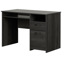 South Shore Tassio Rectangular 45" Ergonomic Computer Desk with Keyboard Tray - Nordik Oak