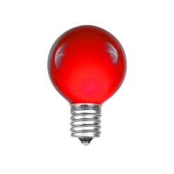 NOVELTY LIGHTS LLC Novelty Lights 25 Pack G30 Outdoor Globe Replacement Bulbs, C7/e12 Candelabra Base, 5 Watt
