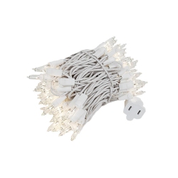 NOVELTY LIGHTS LLC Novelty Lights 22 Feet 100 Bulbs Traditional Incandescent Mini Lights, Clear \w 2.5" Spacing, Commercial Grade And Ul Listed For