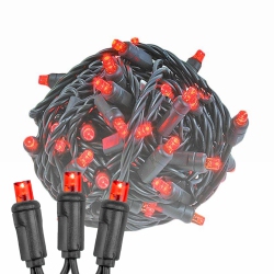 NOVELTY LIGHTS LLC Novelty Lights 11Ft Christmas String Lights, 50 Led Bulbs On Wire, 2.5" Spacing, Connectable Indoor Outdoor Commercial Grade