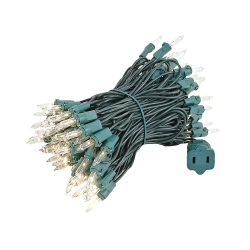 NOVELTY LIGHTS LLC Novelty Lights 34 Feet 100 Bulbs Traditional Incandescent Mini Lights, Clear \w 4" Spacing, Commercial Grade And Ul Listed For