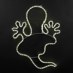 NOVELTY LIGHTS LLC Novelty Lights Led Green And Halloween Witch Rope Light Motif Sculpture, Halloween Decorations In Orange