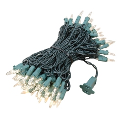 NOVELTY LIGHTS LLC Novelty Lights 50 Feet 100 Bulbs Traditional Incandescent Mini Lights Wire \w 6" Spacing, Commercial Grade And Ul Listed For