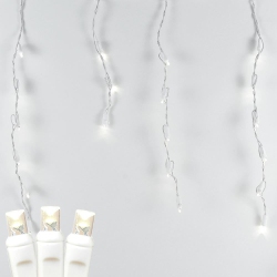 NOVELTY LIGHTS LLC Novelty Lights Christmas Led Icicle Light Set, Warm, Wide Angle 5MM Wire, 7.5' Long, 70 Light In White