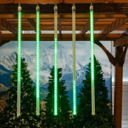 NOVELTY LIGHTS LLC Novelty Lights Meteor Shower Lights, Led Cascading Starfall Icicle Tubes, Pack Of 5, Ul Listed, Durable Polycarbonate Lens, E17/c9