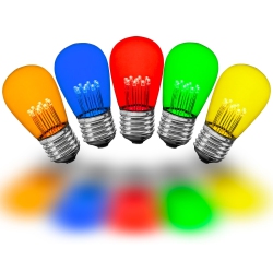 NOVELTY LIGHTS LLC Novelty Lights Led S14 Outdoor Patio Edison Replacement Bulbs, E26 Medium Base, 1 Watt