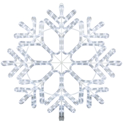 NOVELTY LIGHTS LLC Novelty Lights Christmas Snowflake Led Rope Light Sculpture, Pure In White