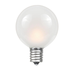 NOVELTY LIGHTS LLC Novelty Lights G50 Outdoor Globe Replacement Bulbs, E12/c7 Base, Frosted White, 25 Pack
