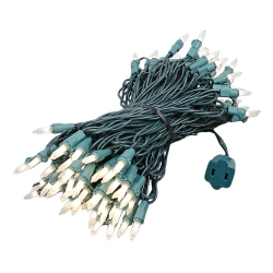 NOVELTY LIGHTS LLC Novelty Lights 50 Feet 100 Bulbs Traditional Incandescent Mini Lights Wire \w 6" Spacing, Commercial Grade And Ul Listed For