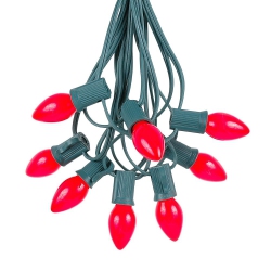 NOVELTY LIGHTS LLC Novelty Lights C7 Ceramic Christmas Lights Set - Indoor/outdoor Christmas Light String – Opaque Christmas Bulbs – Outdoor
