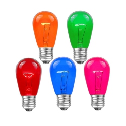 NOVELTY LIGHTS LLC Novelty Lights 25 Pack S14 Outdoor Patio Edison Replacement Bulbs, E26 Medium Base, 11 Watt