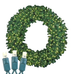 NOVELTY LIGHTS LLC Novelty Lights Colorado Pine Artificial Christmas Wreath, Pre-Lit And Unlit Options, Realistic Greenery Decor for Front Door