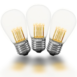 NOVELTY LIGHTS LLC Novelty Lights Led S14 Outdoor Patio Edison Replacement Bulbs, E26 Medium Base, 1 Watt