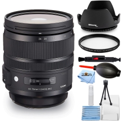SIGMA 24-70MM F/2.8 Dg Os Hsm Art Lens for Canon Ef - Essential Uv Bundle