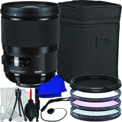 SIGMA 28MM F/1.4 Dg Hsm Art Lens for Nikon F 441954 - 8PC Accessory Bundle