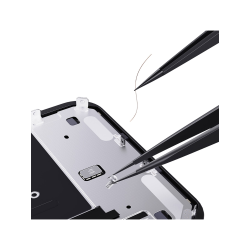 ESOURCE PARTS Replacement Ineezy Handmade Non-Magnetic Stainless Tweezers (Qianli) (Black - Wide)