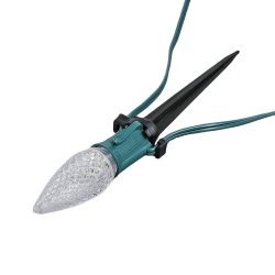 NOVELTY LIGHTS LLC Novelty Lights 25-Pack Universal Light Stakes C7 And C9 Socketed Outdoor String Lights, 4.5 Inch Holiday Yard Stakes for Walkways