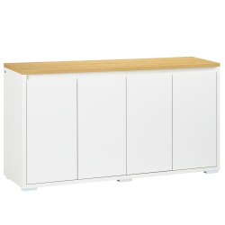 HOMCOM 55" Sideboard Buffet Cabinet, Kitchen Storage Cabinet With 4 Doors And 2 Adjustable Shelves In White