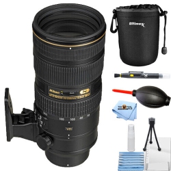 NIKON Af-S Nikkor 70-200MM F/2.8G Ed Vr Ii Lens 2185 - Lens Pouch Bundle