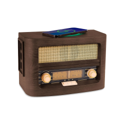 FUSE Vint Bluetooth Speaker Radio With Qi Wireless Charger